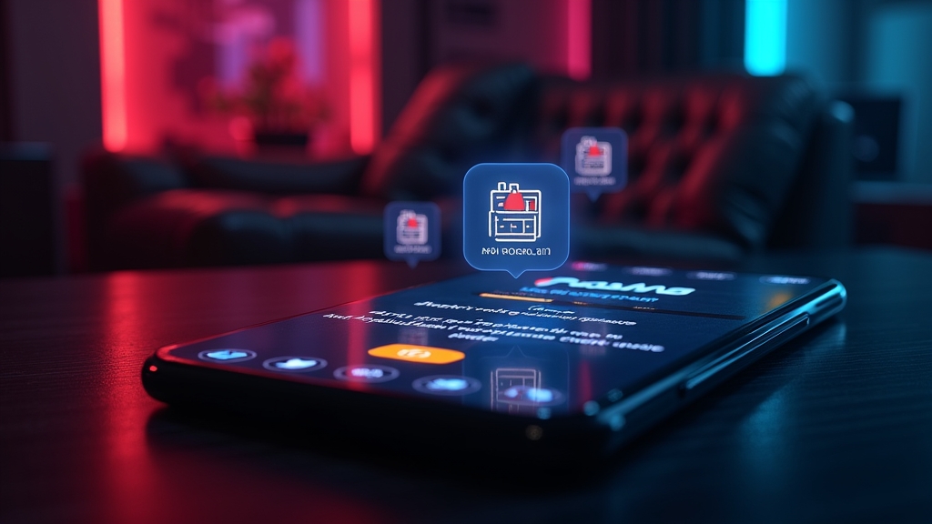 Tela de APK e compatibilidade do Android em ambiente de cassino escuro